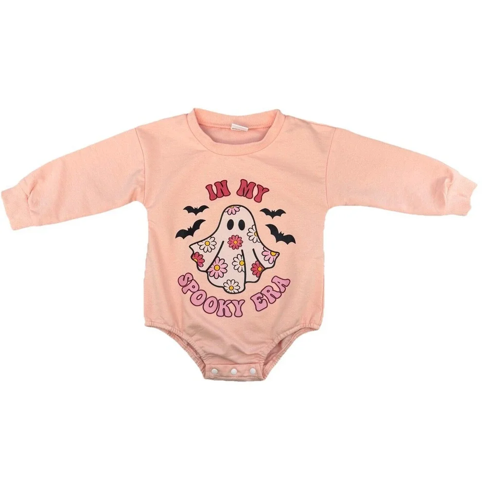 In My Spooky Era One Piece Outfit Baby Girl 6-12 Month Pink Ghost Halloween